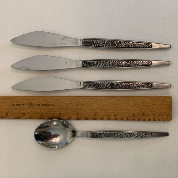 Vintage Arthur Salm AS Japan Stainless Dinner Knives Knife & Spoon Set MCM ASF3 - Picture 8 of 8